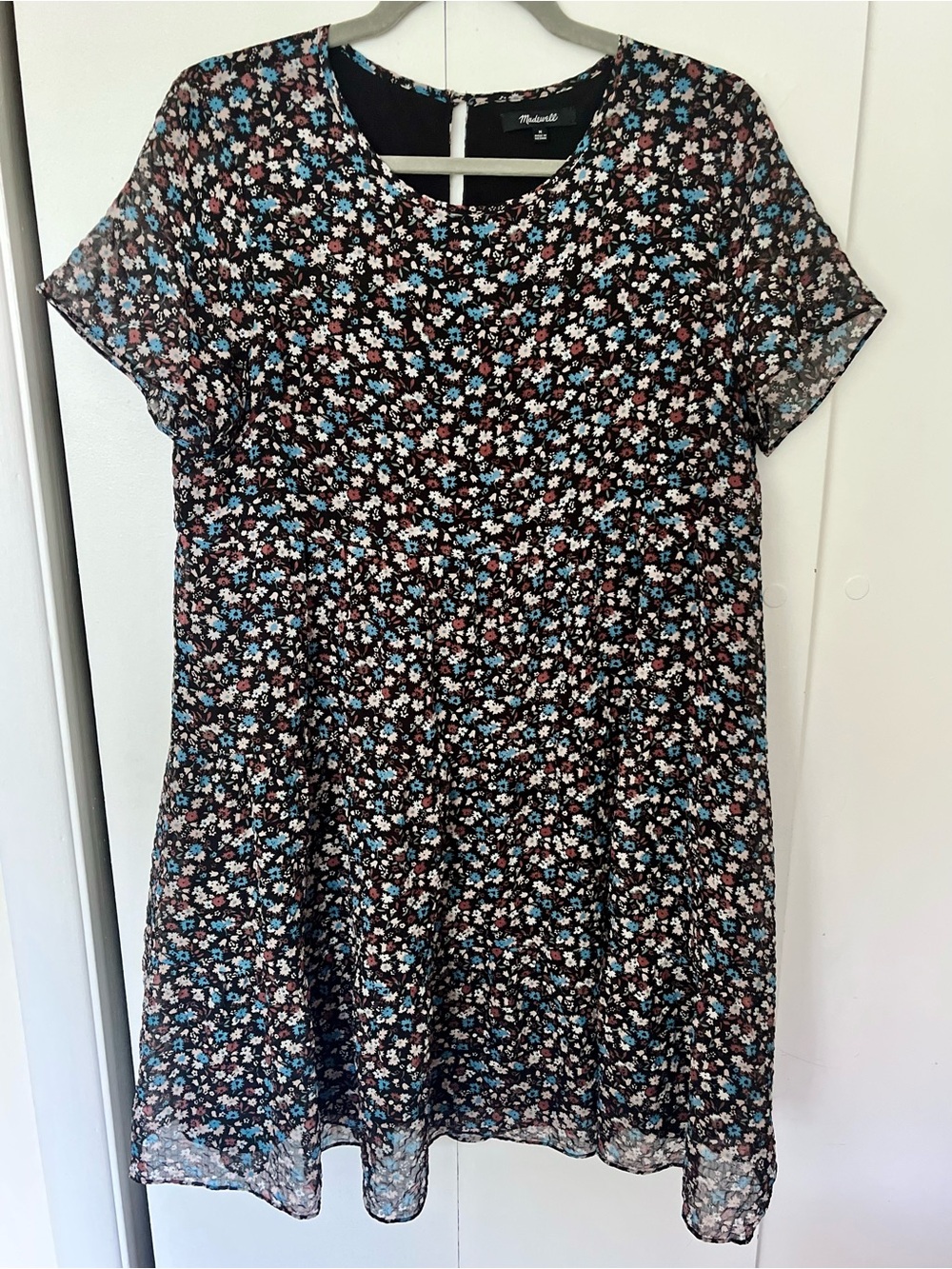 Madewell Tiered Mini Dress in Spring Prairie Size M